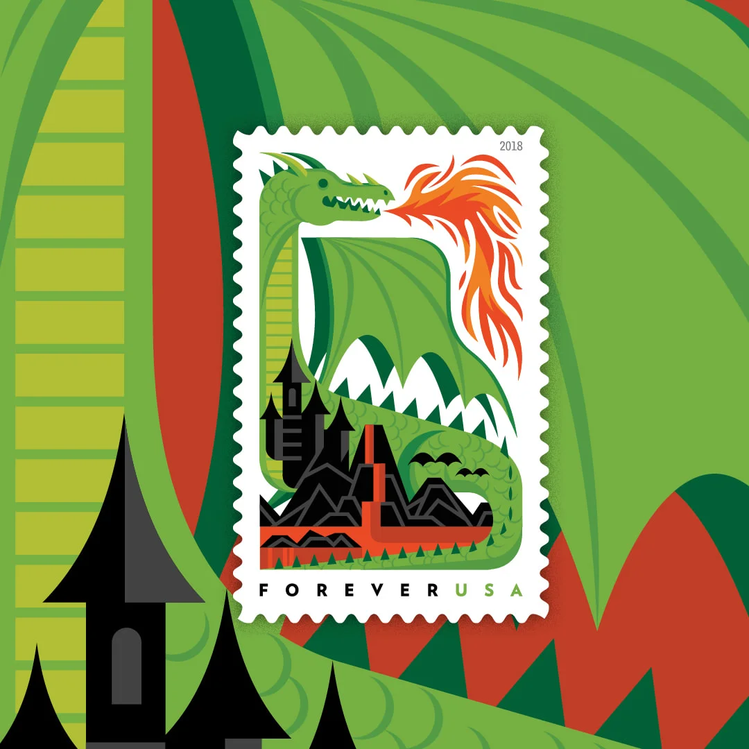 USPS Dragon stamp